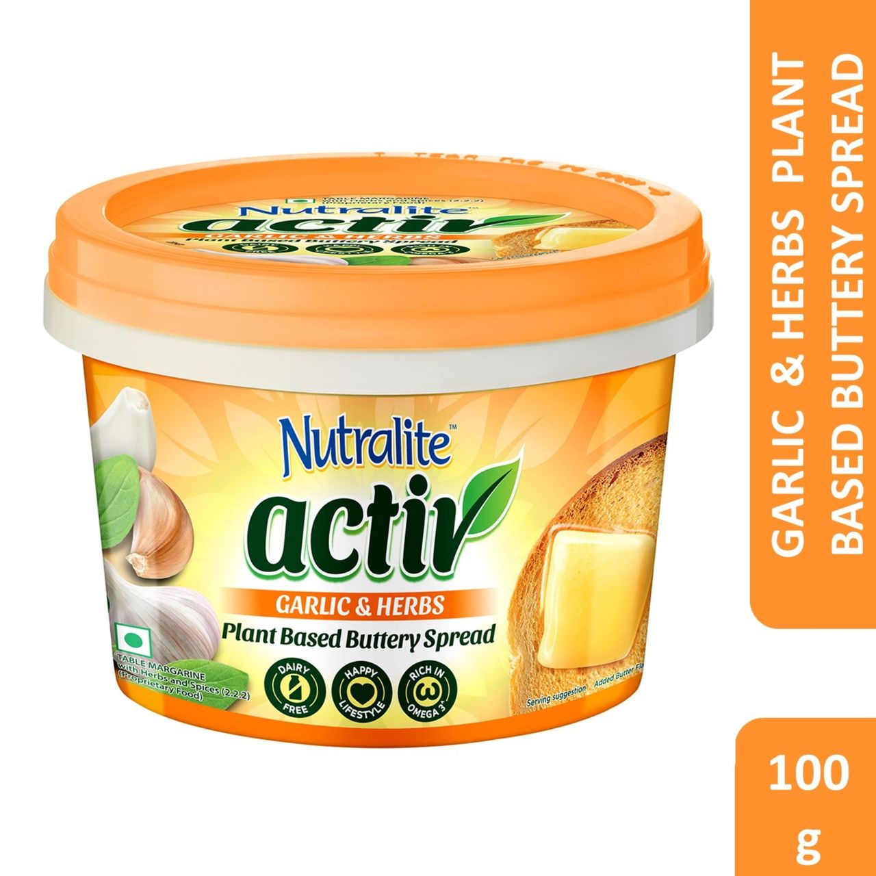 Nutralite Activ Plant Based Buttery Spread - Garlic & Herbs
