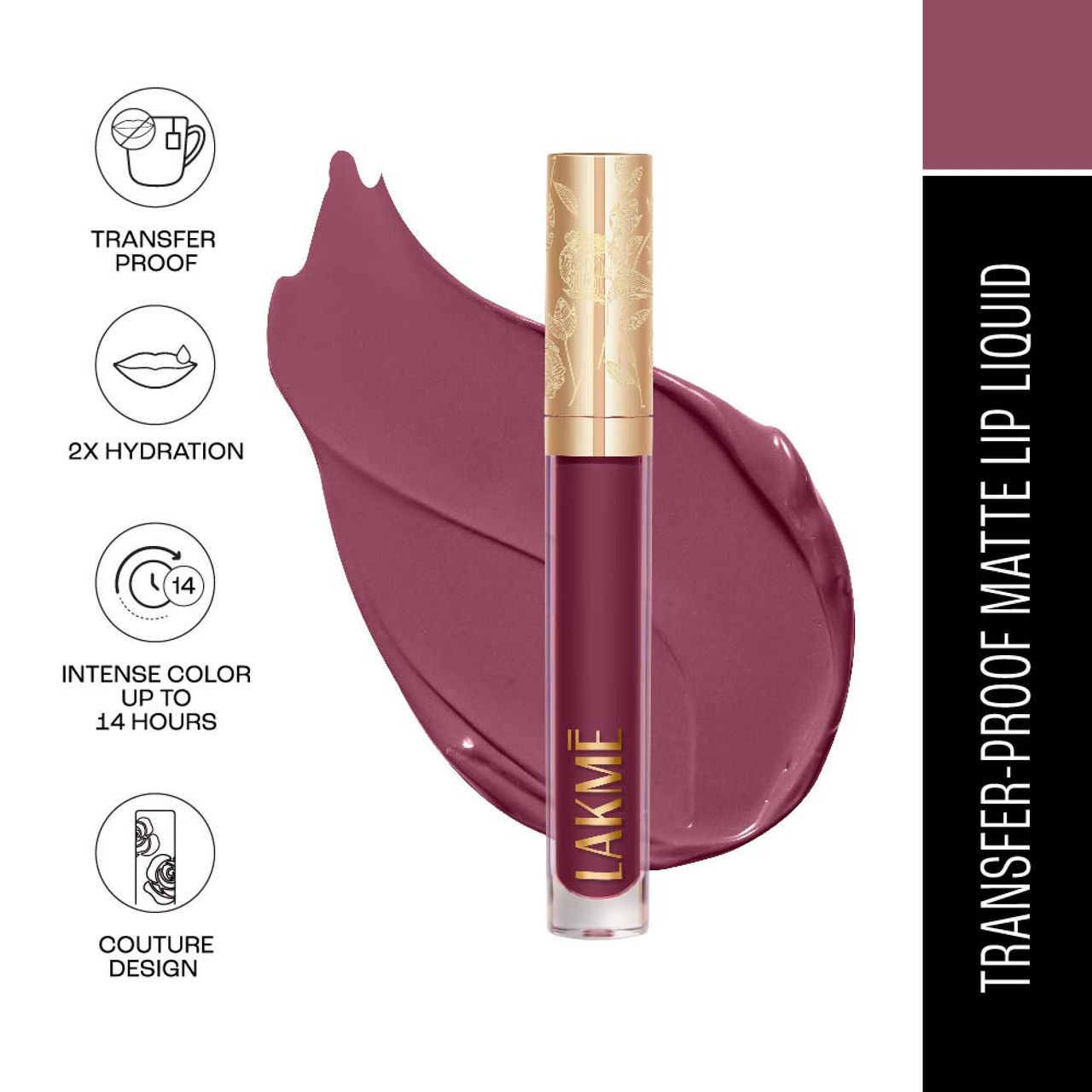 Lakme Rouge Bloom Matte Lip Liquid Power Petal 304