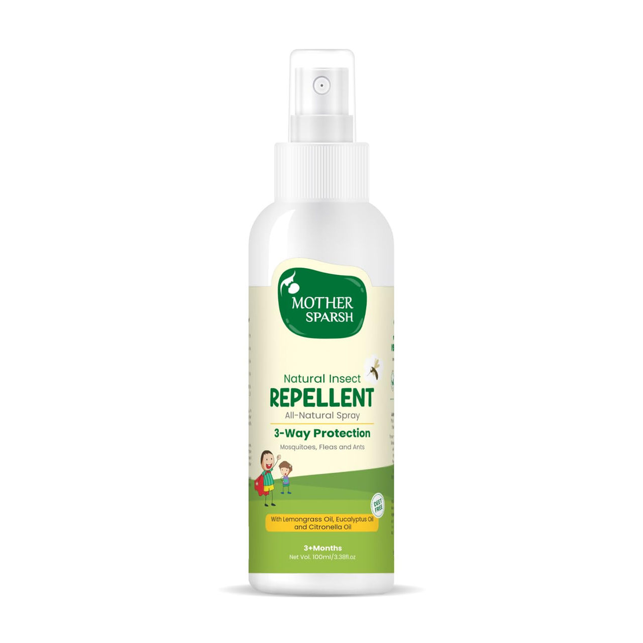 Mother Sparsh Natural Insect Repellant Spray Baby Mosquito Repellent For Kids | 3+ months