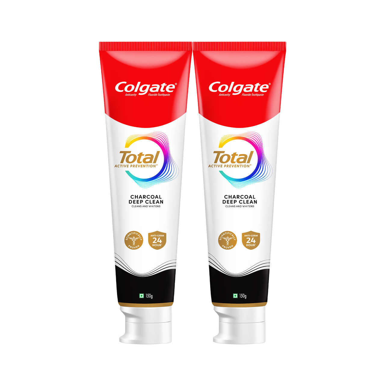 Colgate Total Charcoal Deep Clean Antibacterial Toothpaste Whole Mouth Health Combo Pack