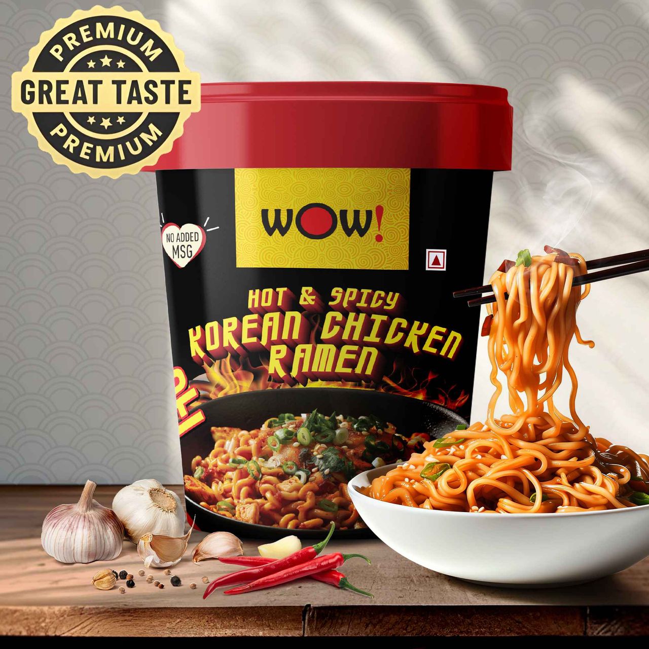 WOW! Noodles Hot and Spicy Korean Chicken Ramen