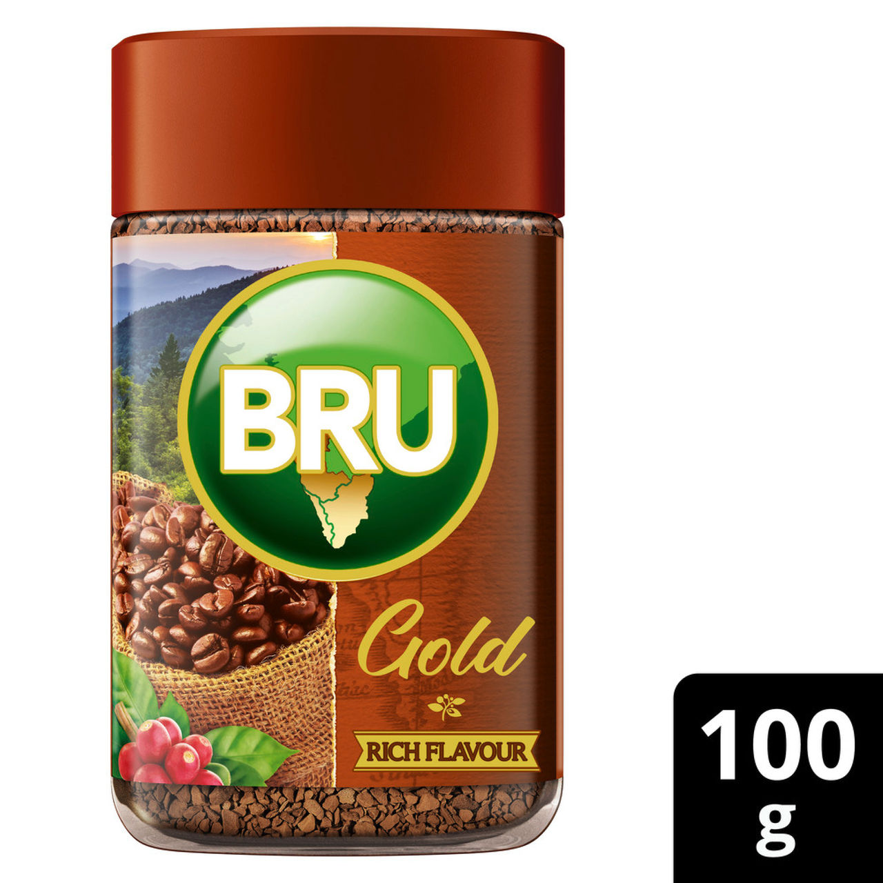 Bru Gold Premium Freeze Dried Arabica and Robusta Instant Coffee