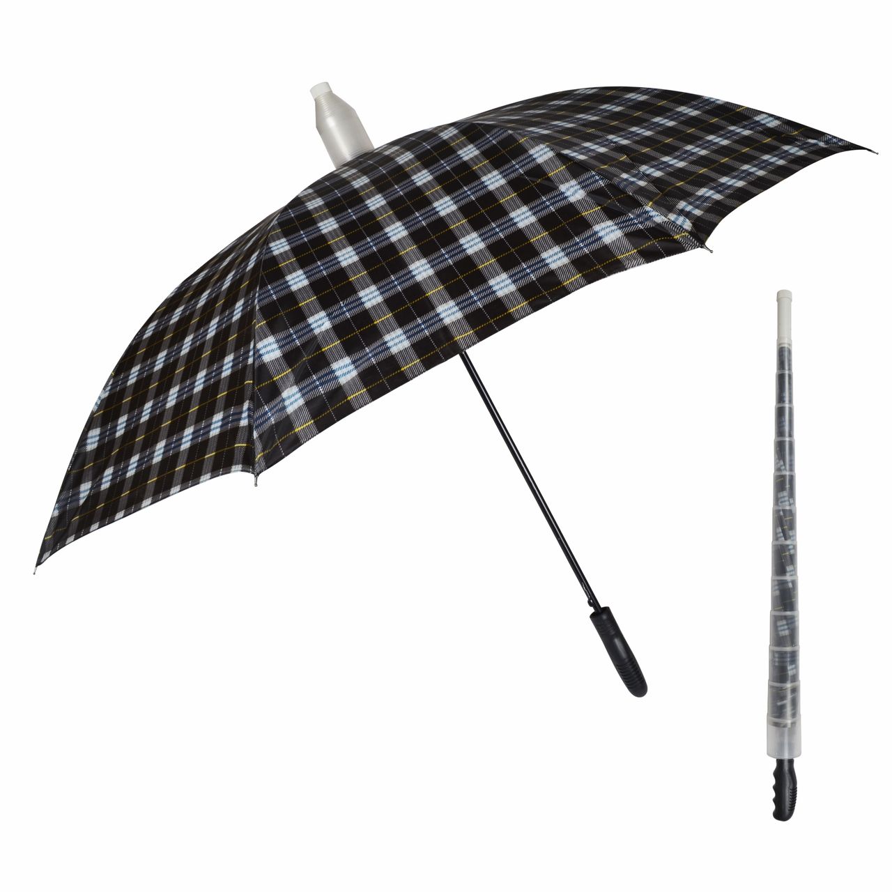 Fendo 23 inch Checks Straight Auto Open Umbrella Assoreted