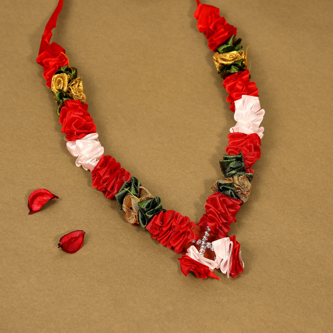 Mayyur Pooja Mala - Red | 18 Inch