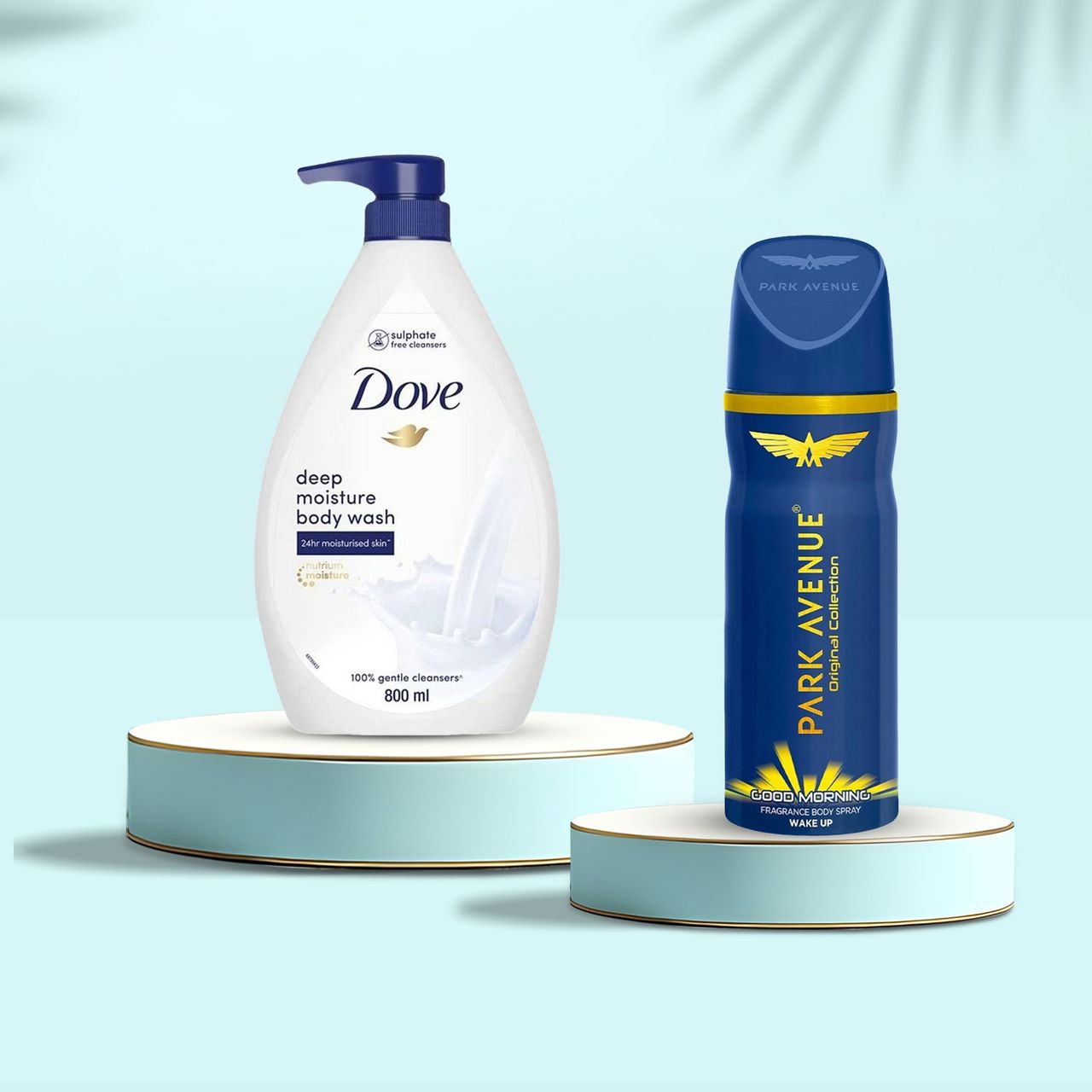Dove Deep Moisture Body Wash (800ml) & Park Avenue Good Morning Perfume For Men Fresh Long Lasting Fragrance (150ml) Combo