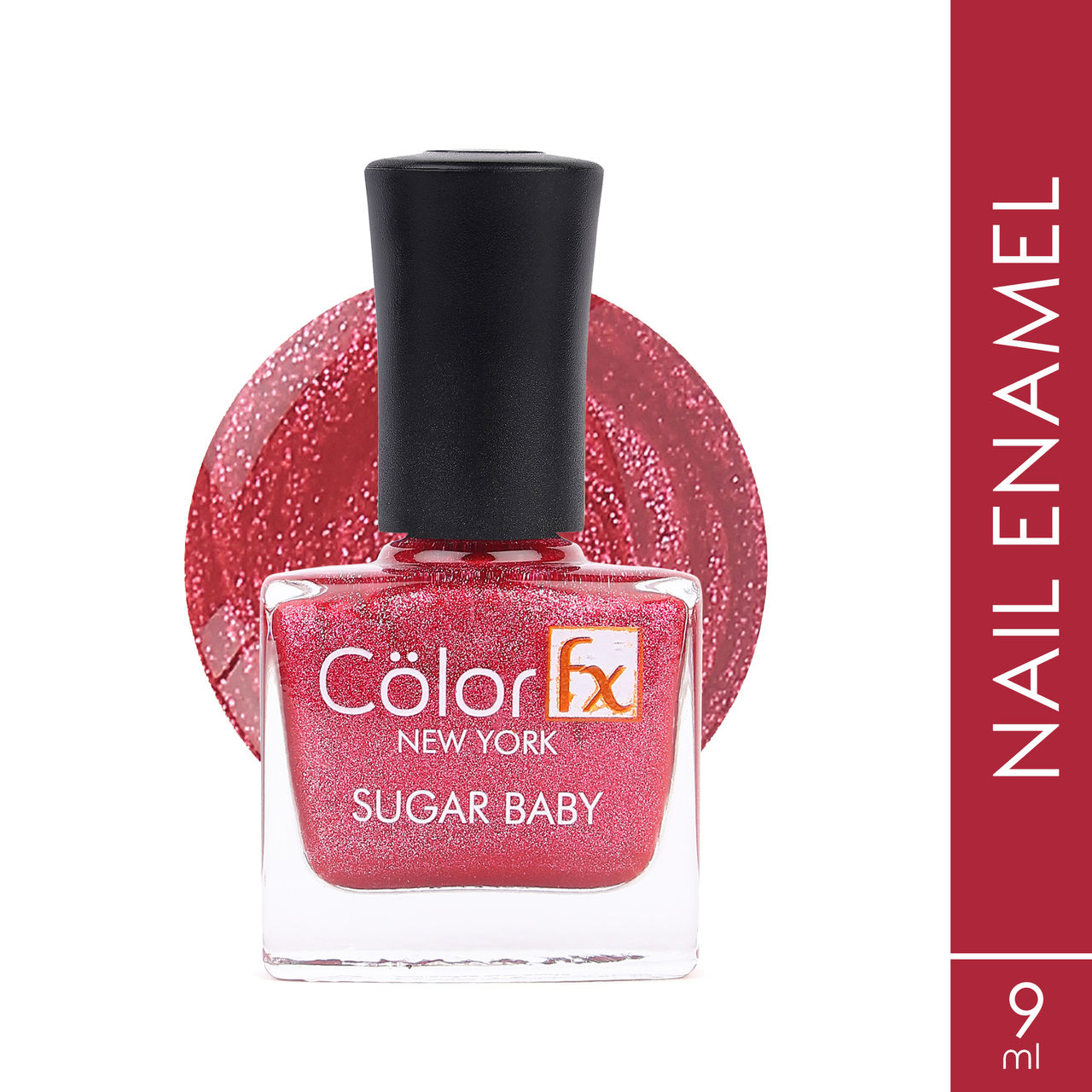 Color Fx Red Shimmery Matte Nail Paint, Long Lasting Nail Polish 113