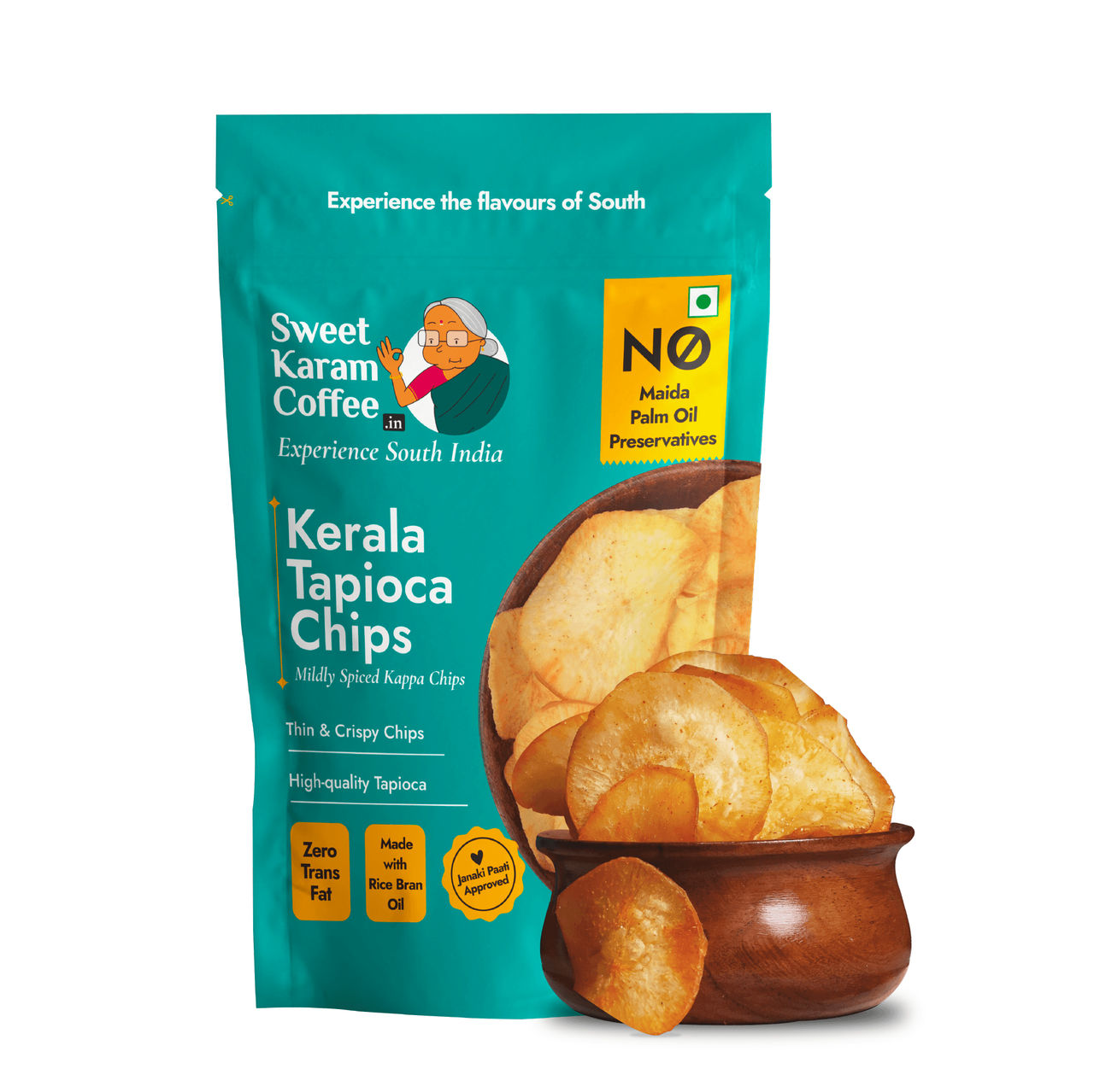 Sweet Karam Coffee Classic Tapioca Chips | No Palm Oil