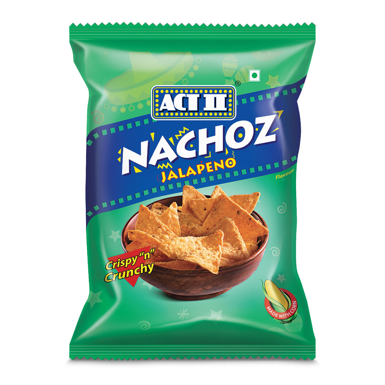 ACT II Nachoz Jalapeno, Tortilla Chips, Ready to Eat Snacks