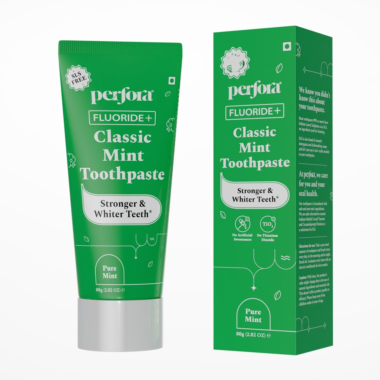 Perfora Classic Mint Toothpaste - For Fresh Breath & Teeth Whitening