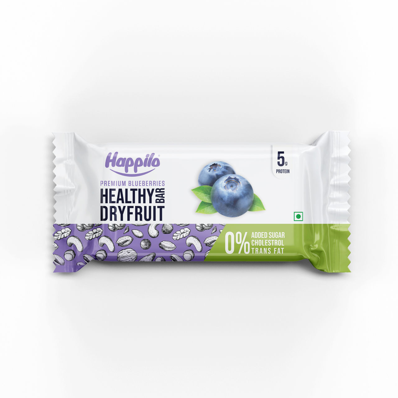 Happilo Premium Blueberries Healthy Dry Fruit Bar