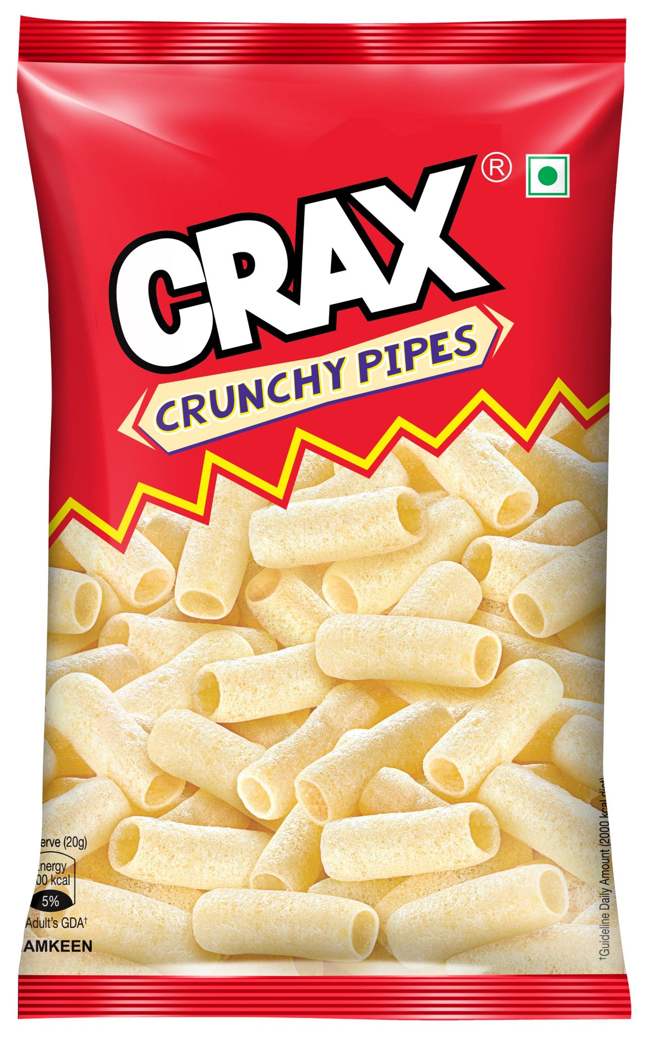 Crax Crunchy Pipes Salted Puff Snacks