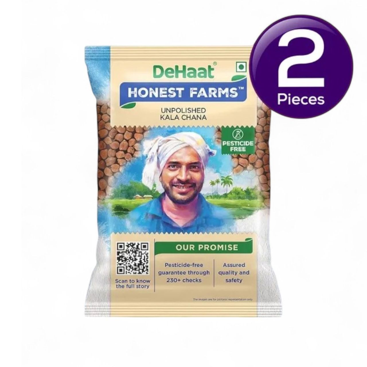 Dehaat Honest Farms Unpolished Kala Chana 500 g Combo