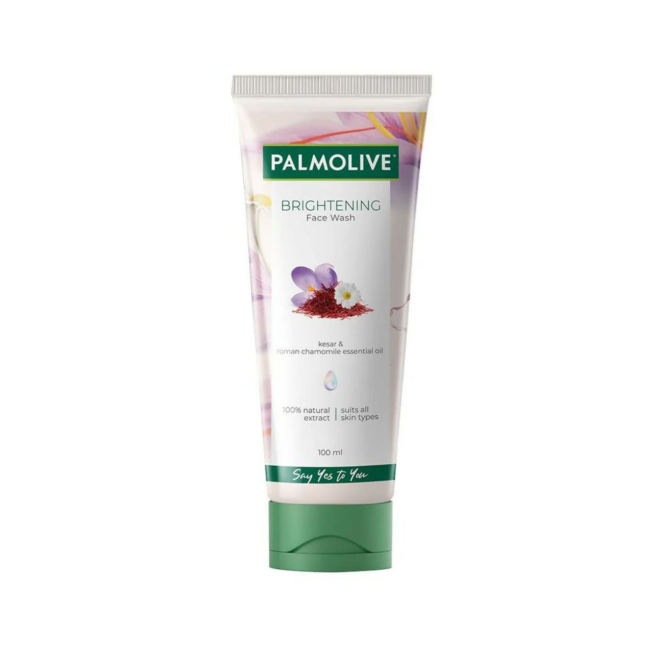 Palmolive Brightening Gel Facewash Made Up Of A 100% Natural Unique Blend Of Kesar And Roman Chamomile Essential Oil Extract, Face Wash Suitable For All Skin Types
