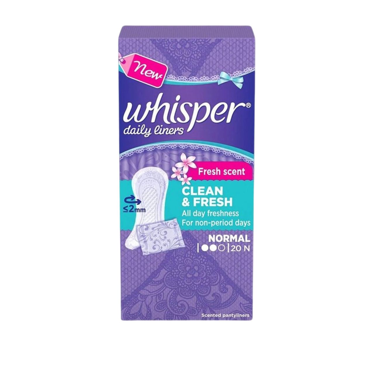 Whisper Daily Liners Clean and Fresh
