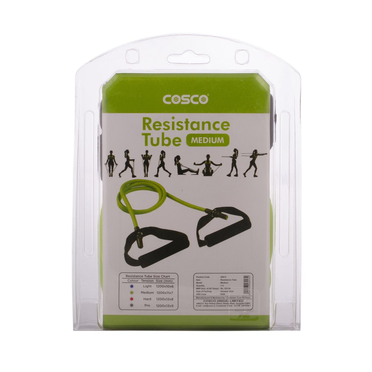 Cosco Resistance Tube-Medium|Green|Made In India