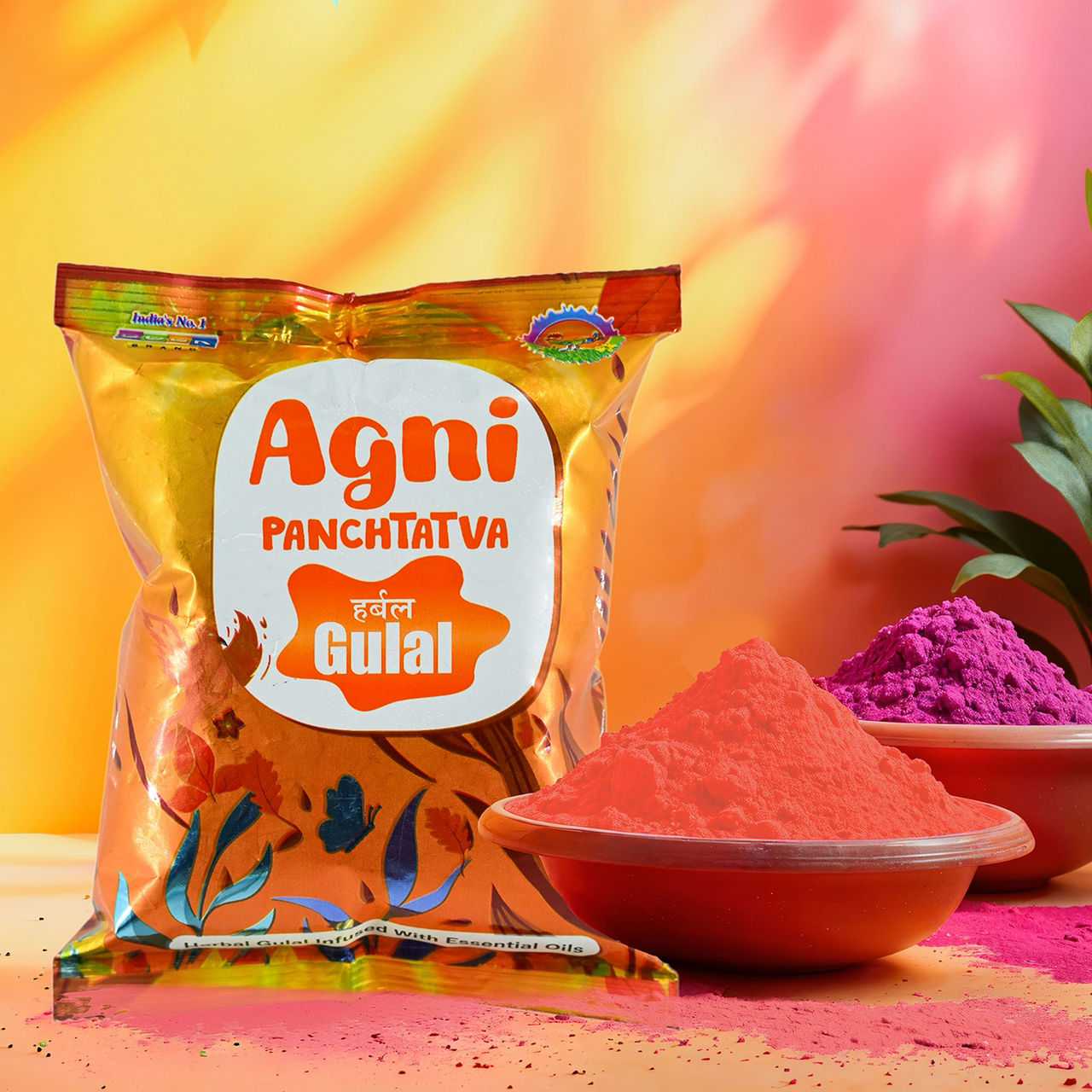 Cock Agni Panchtatva Herbal Holi Gulal - 100 g