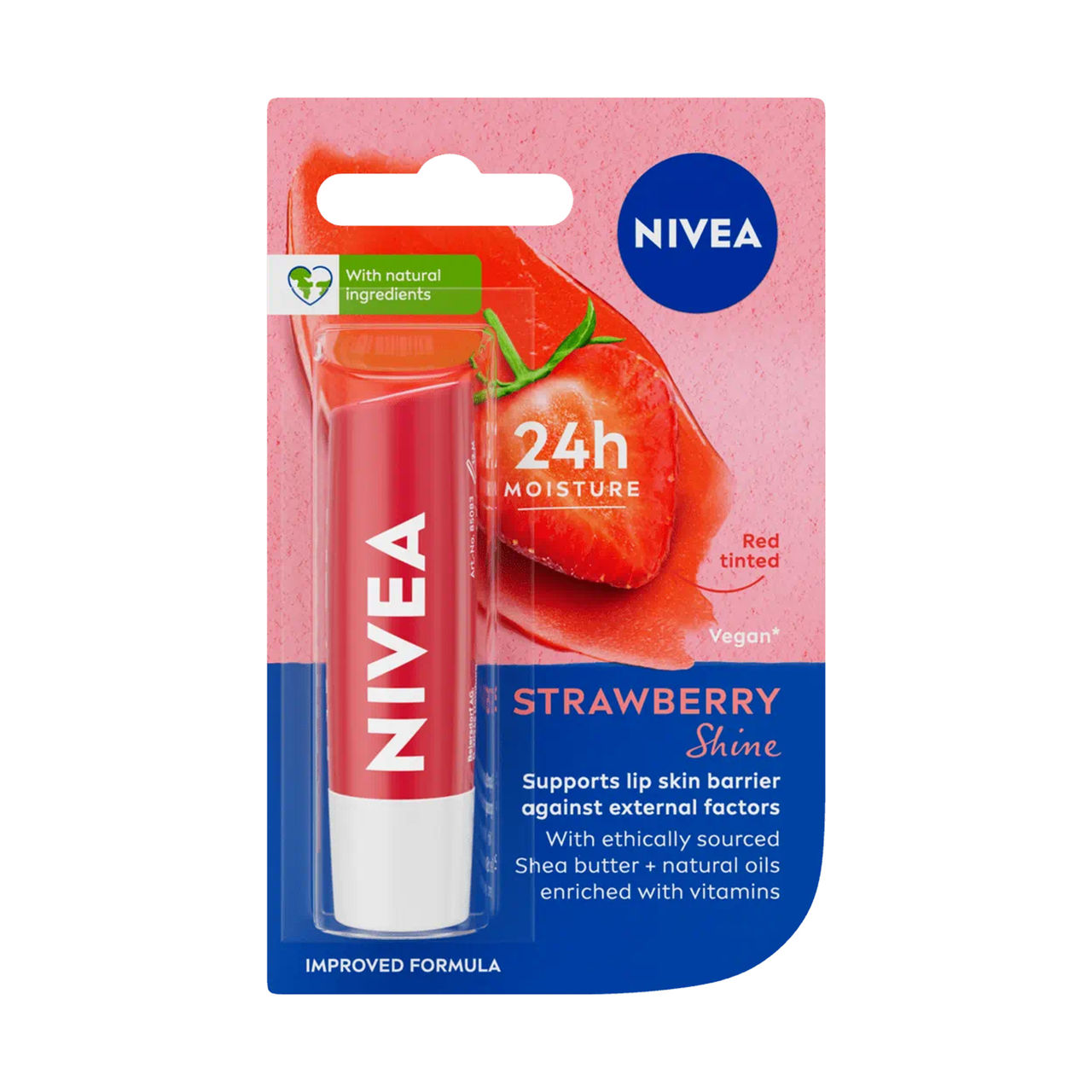 Nivea Lip Balm Strawberry Shine 24h Moisture
