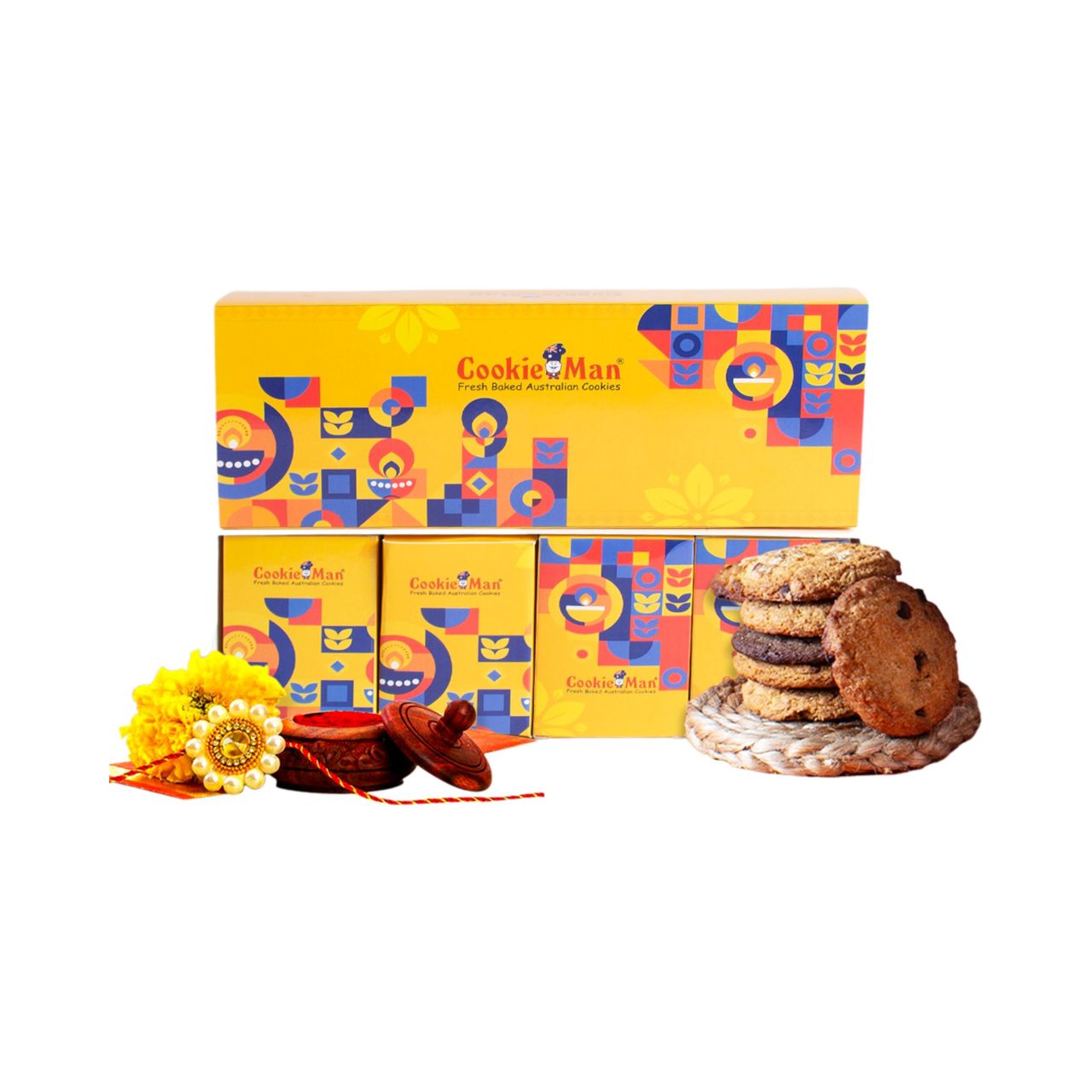 Cookieman Raksha Bandhan Cookies And Chocolate Gift Box Hamper