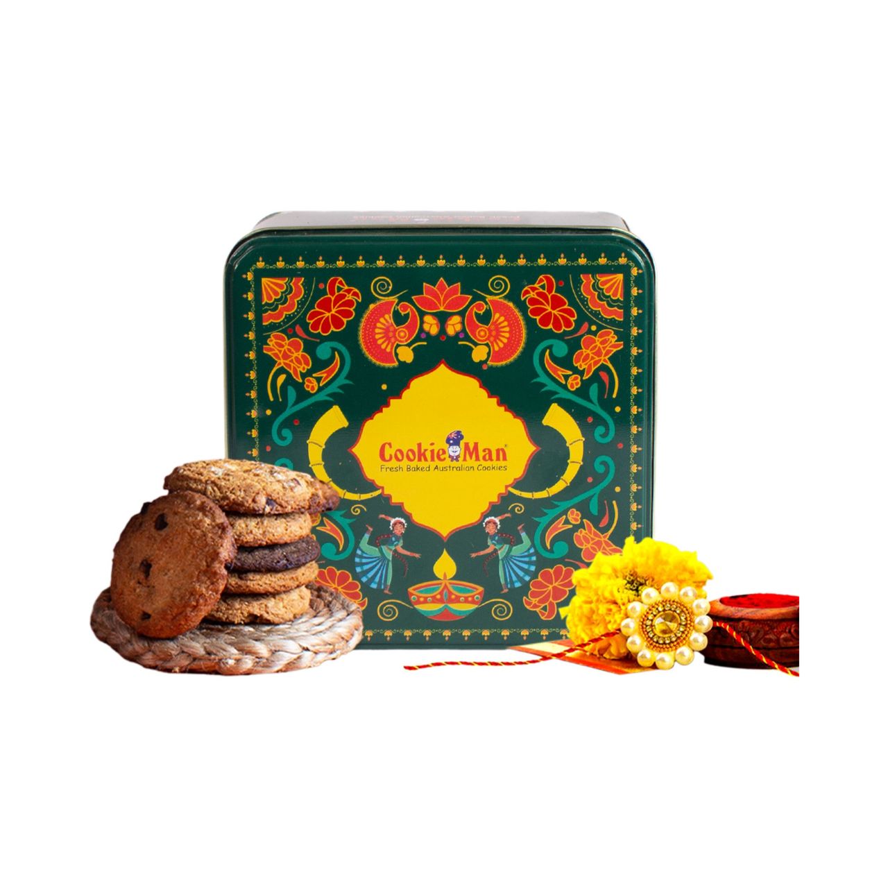 Cookieman Raksha Bandhan Assorted Cookies Gift Tin
