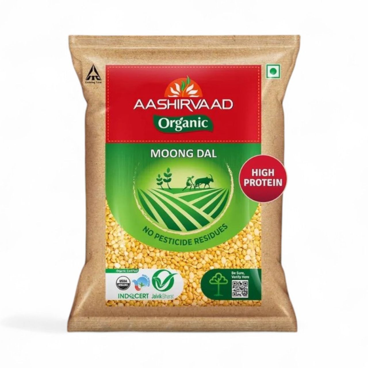 Aashirvaad Organic Moong Dal (Split) | 100% Organic Moong Dal Rich in Protein