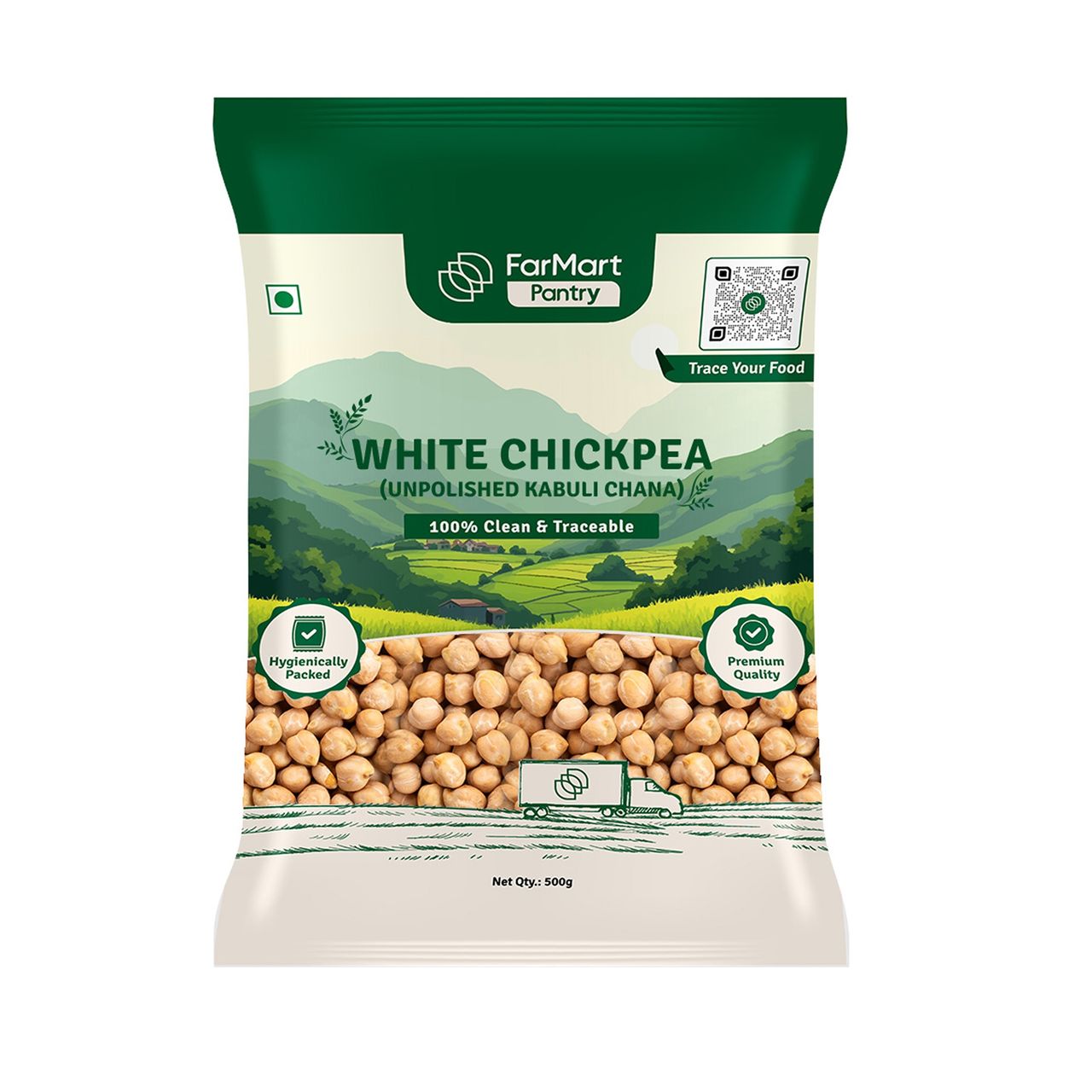 Farmart Pantry White Chickpea Jumbo Size/ Kabuli Chana Big