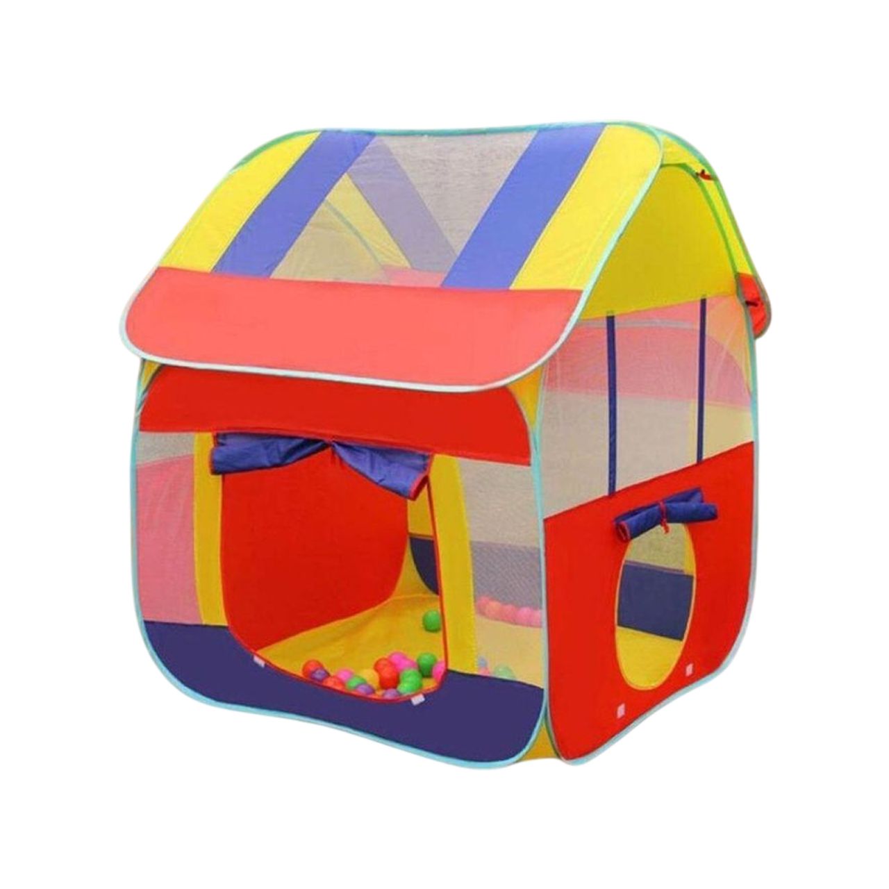Toyshine Foldable Children's Tent House - Indoor & Outdoor Playhouse in Multicolour