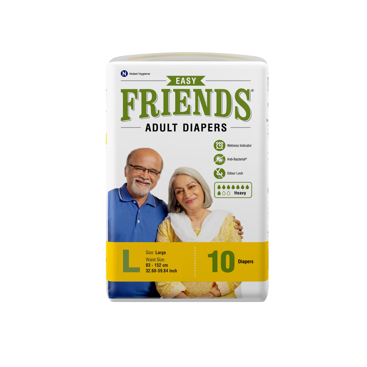 Friends Easy Adult Tapes Diapers (L, 32.68-59.84")