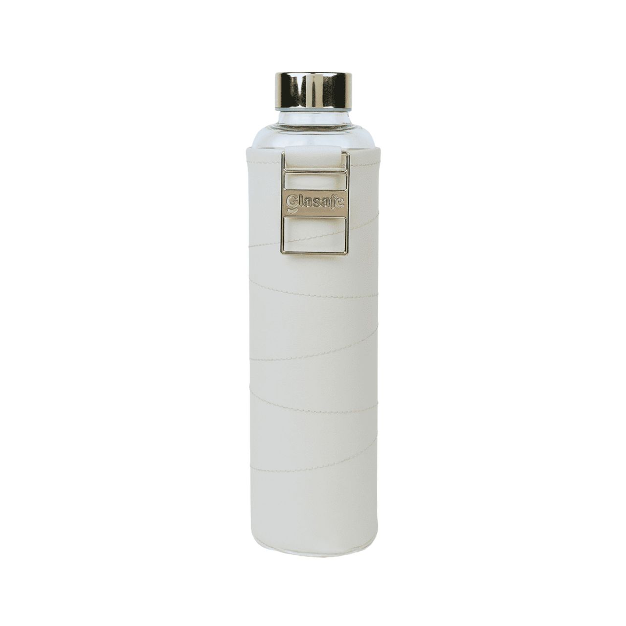 Glasafe Vego Sip Borosilicate Glass Bottle With Protective Vegan Sleeve (Bare Beige) 750Ml