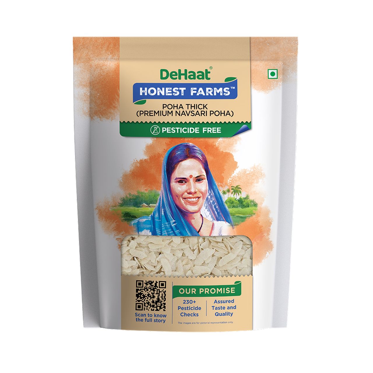 Dehaat Honest Farms Pesticide Free Poha | Thick
