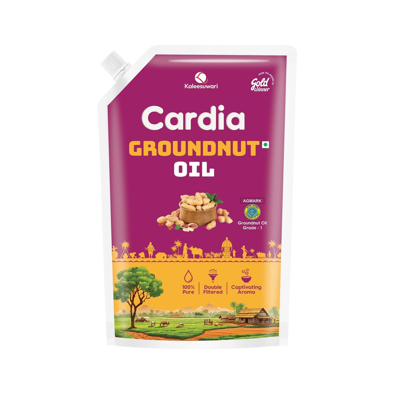Cardia Filtered Groundnut Oil Standup | Pouch
