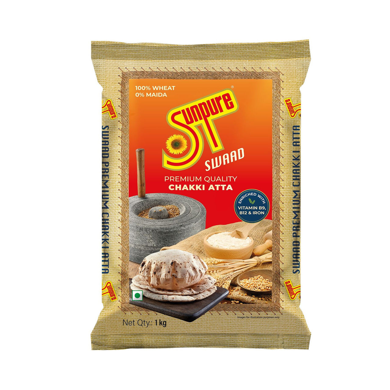 Sunpure Swaad Chakki Atta | 100% Premium Wheat Flour