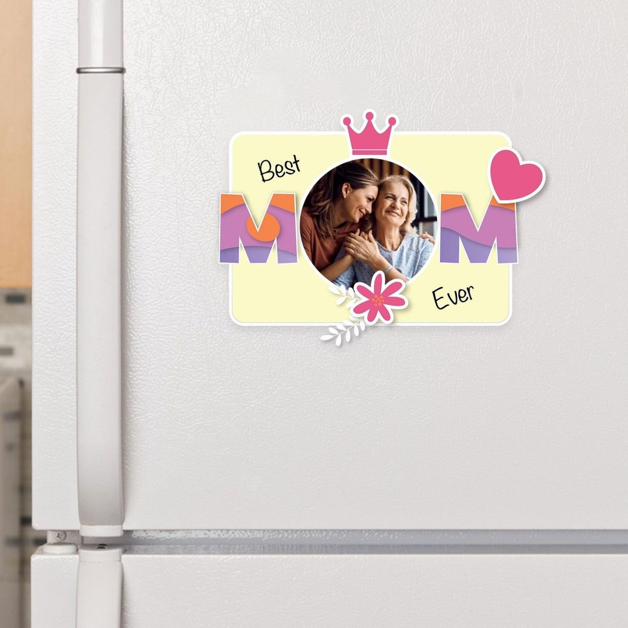 Party Propz Best Mom Ever Fridge Magnet With Photo Cut Out, for Mother's Day