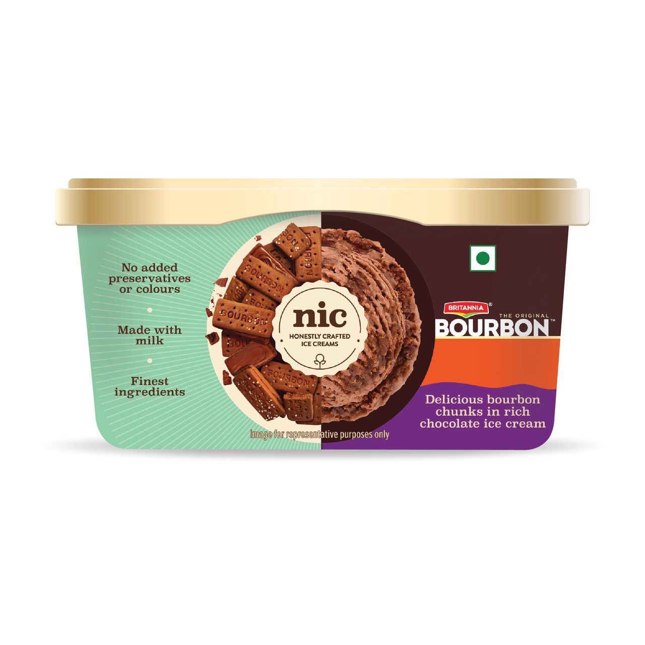 NIC Britannia Bourbon Ice Cream Tub