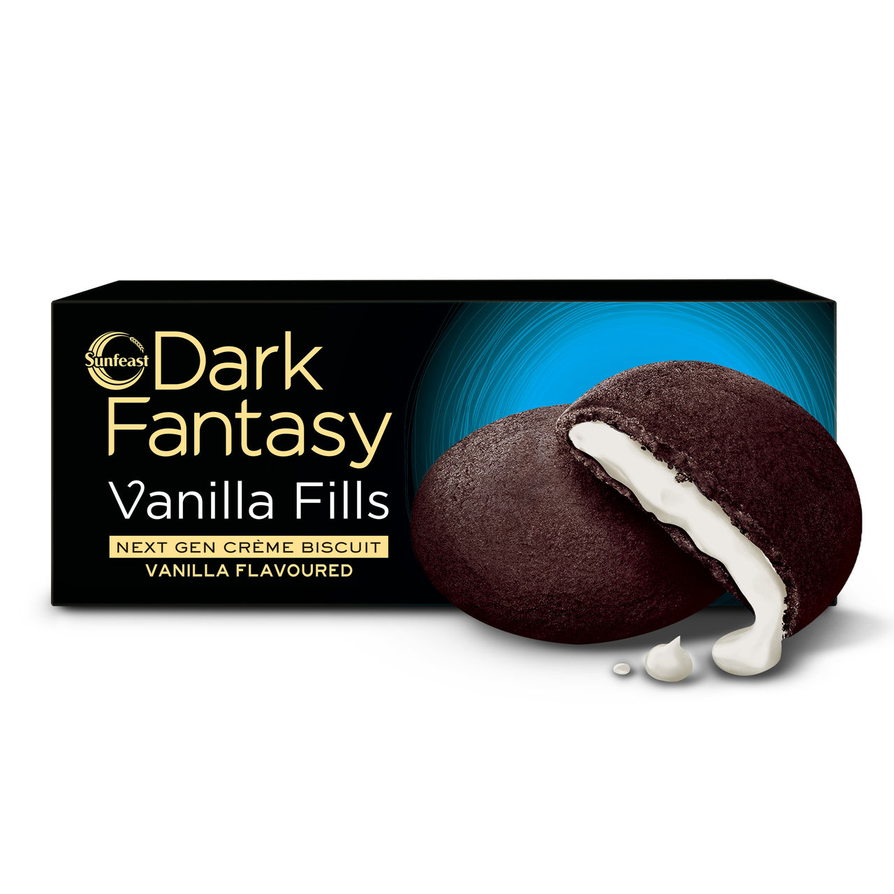 Sunfeast Dark Fantasy Vanilla Fills | Crunchy Choco Cookies with Vanilla Crème