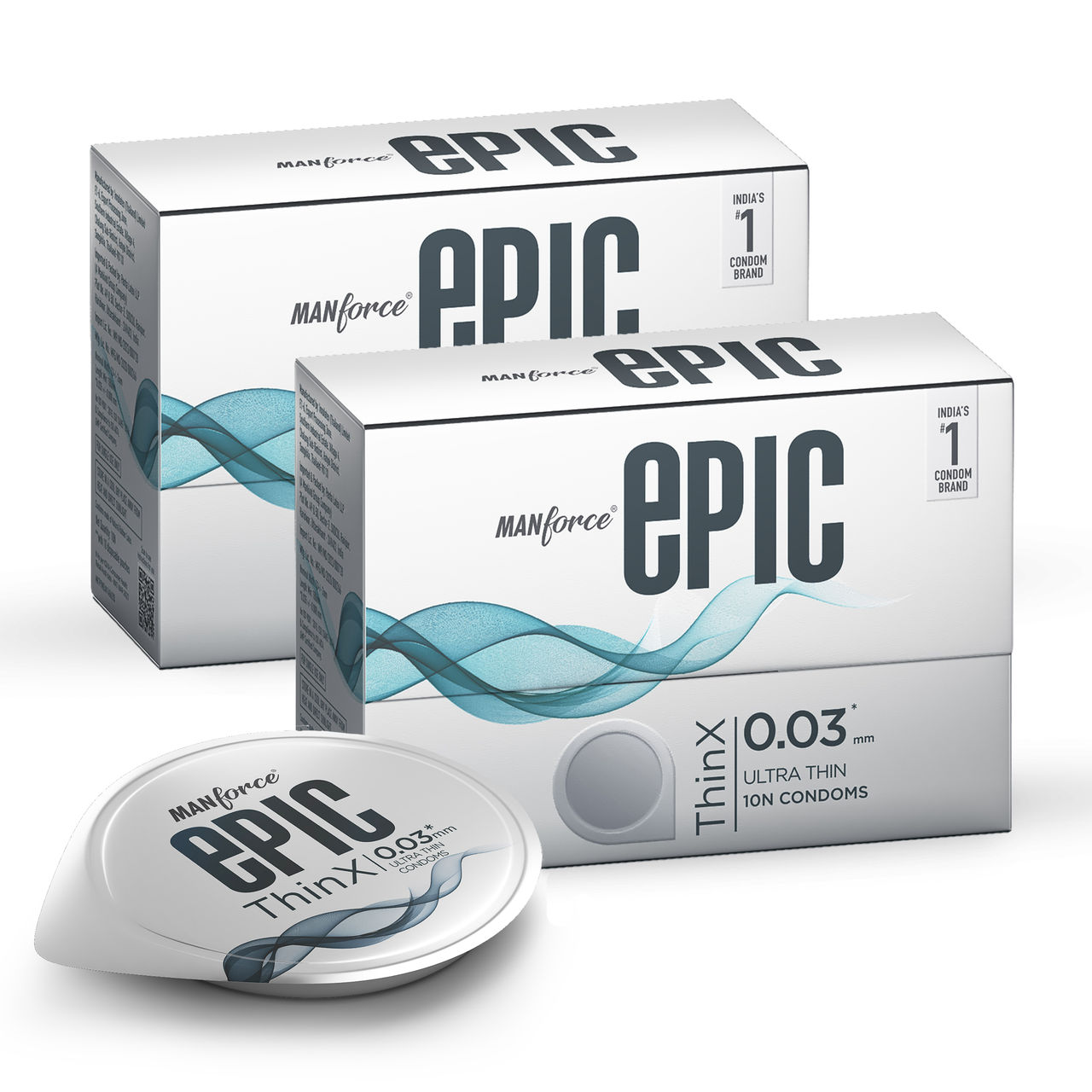 Manforce Epic Thinx Ultra Thin Condoms 10 pc X 2 Combo