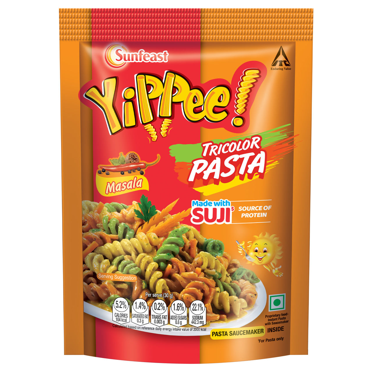 YiPPee! Suji Tricolor Masala Pasta
