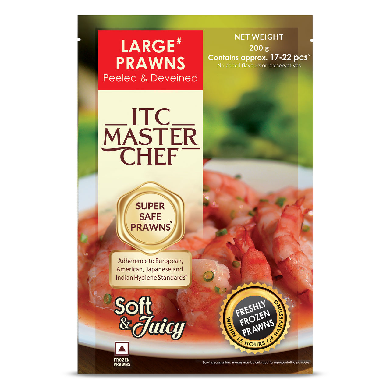 ITC Master Chef Large Prawns | Freshly Frozen | 15 hours from the Time of Harvesting