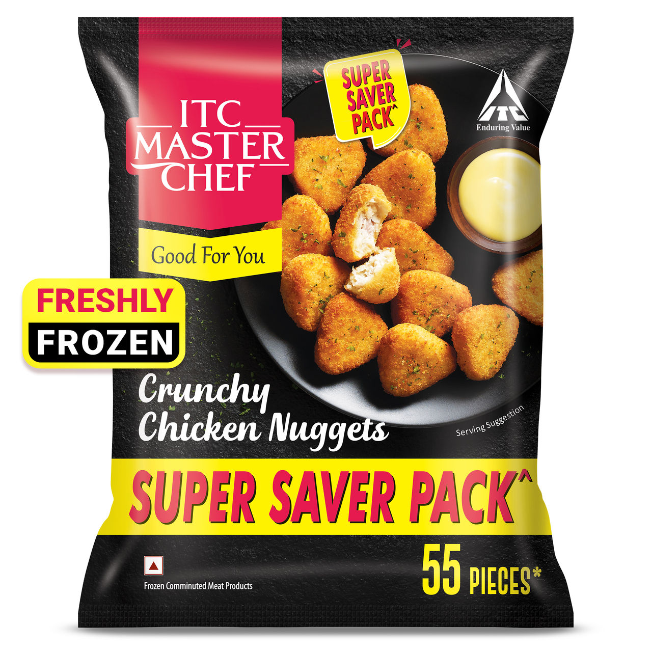 ITC Master Chef Crunchy Chicken Nuggets | Source of Protein | No Added Preservatives | 55 pieces