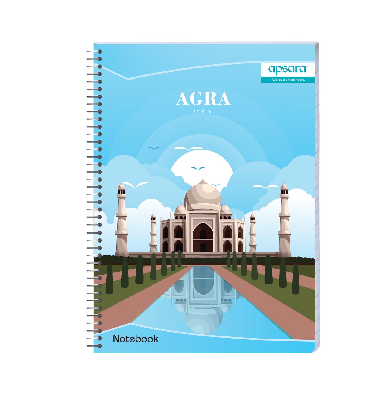 Apsara Spiral Notebook 1Subject 29.7 x 21 140Pages Blue Single Line 60gsm (Covers May Differ)