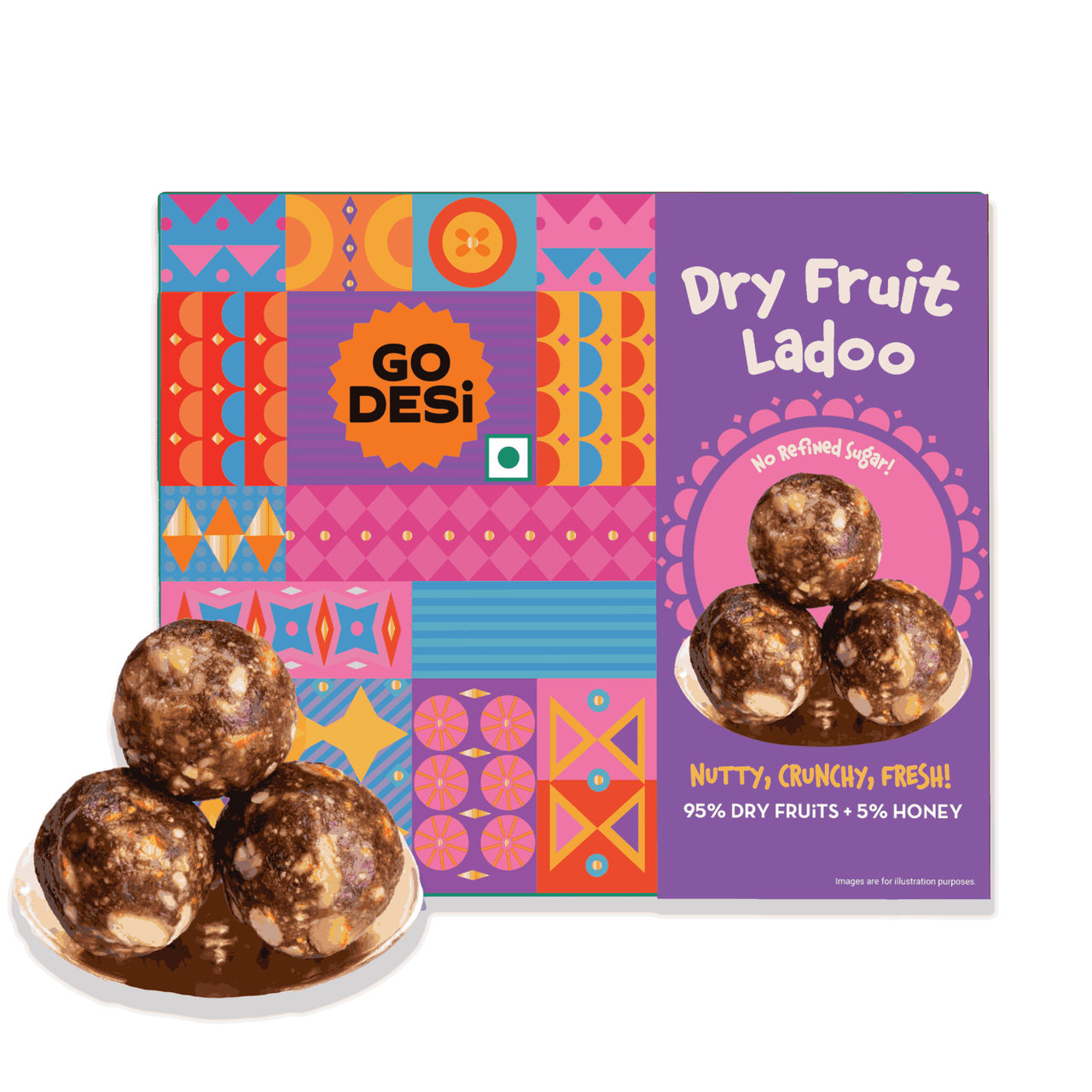 Dry Fruit Laddoo | No Added Refined Sugar | Laddu | Sweet by GO DESi
