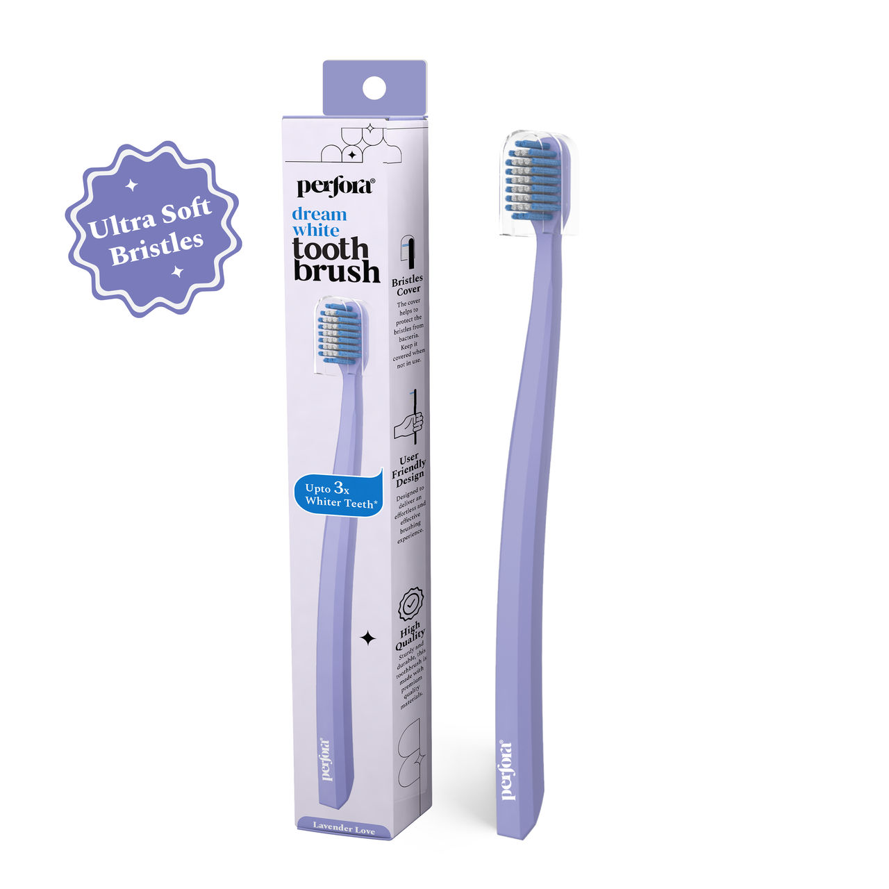 perfora lavender love toothbrush - ultra soft bristles