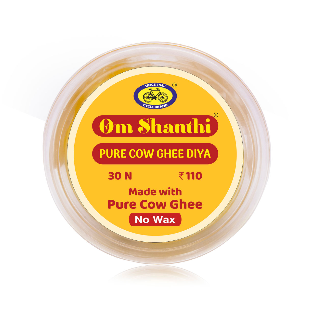 Om Shanthi Pure Cow Ghee Diya