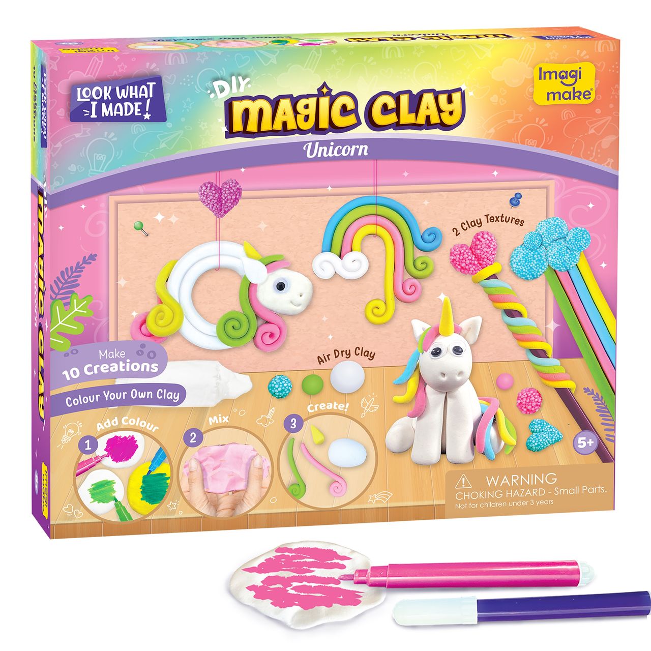 Imagimake Magic Clay - Unicorn Theme Art & Craft Kit | Birthday Gifting Toys for Kids (5+ Years)
