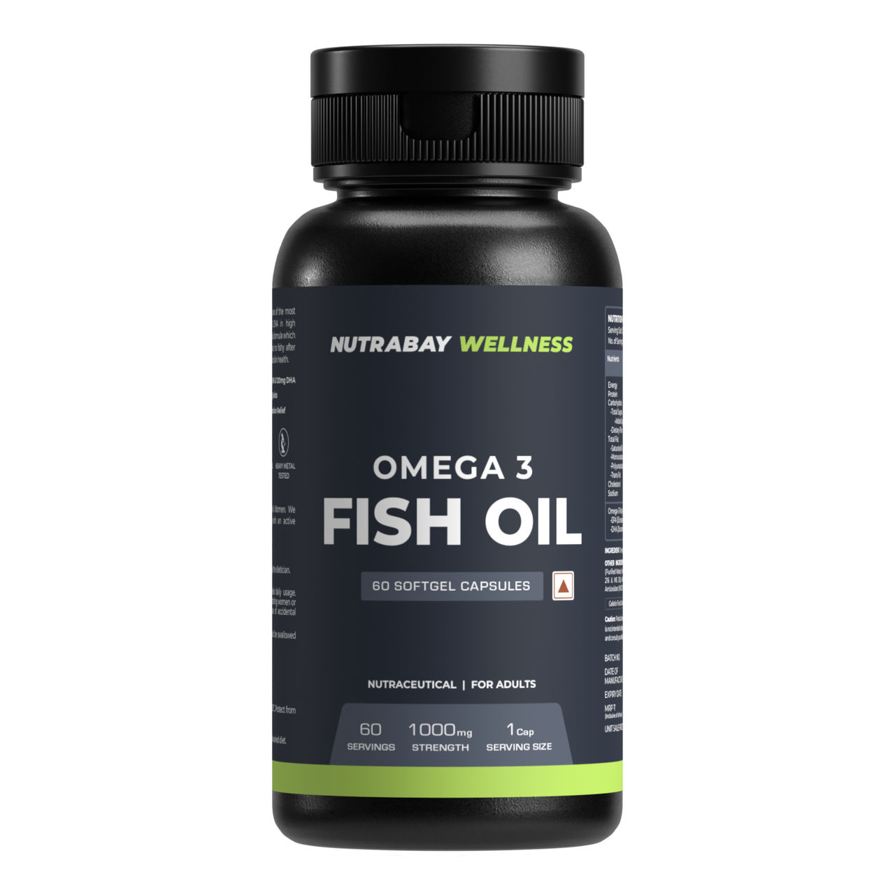 Nutrabay Wellness Omega 3 Fish Oil 1000Mg 60Capsules