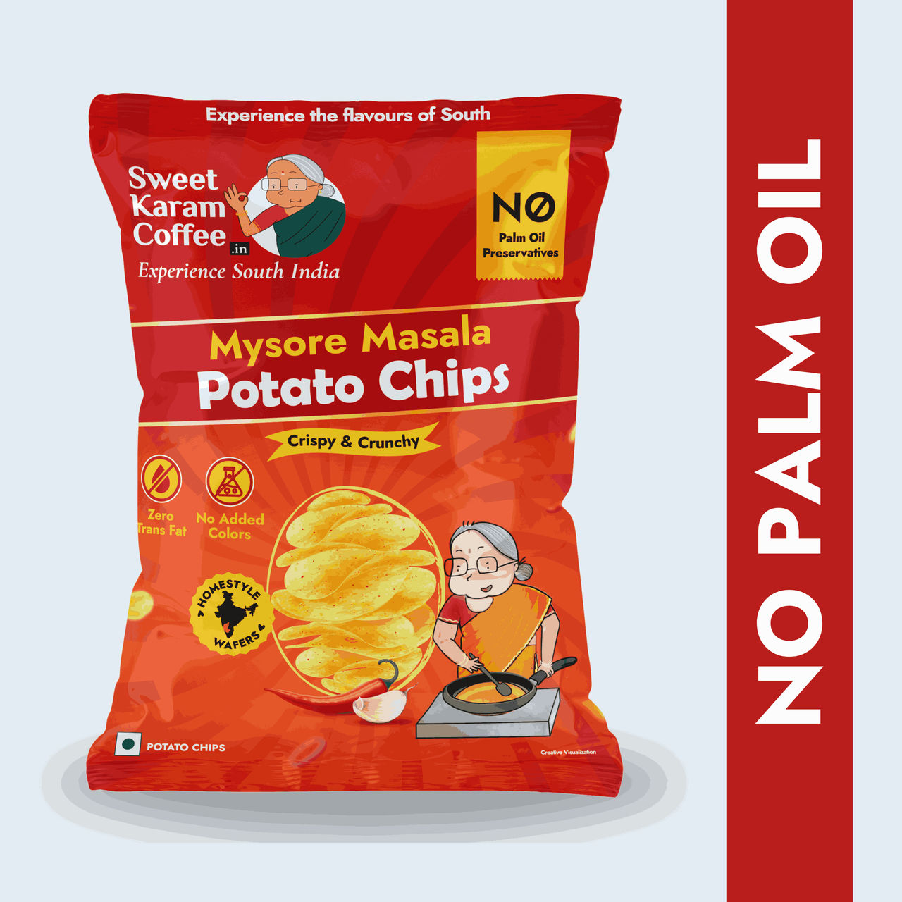 Sweet Karam Coffee Mysore Masala Potato Chips - No Palm Oil