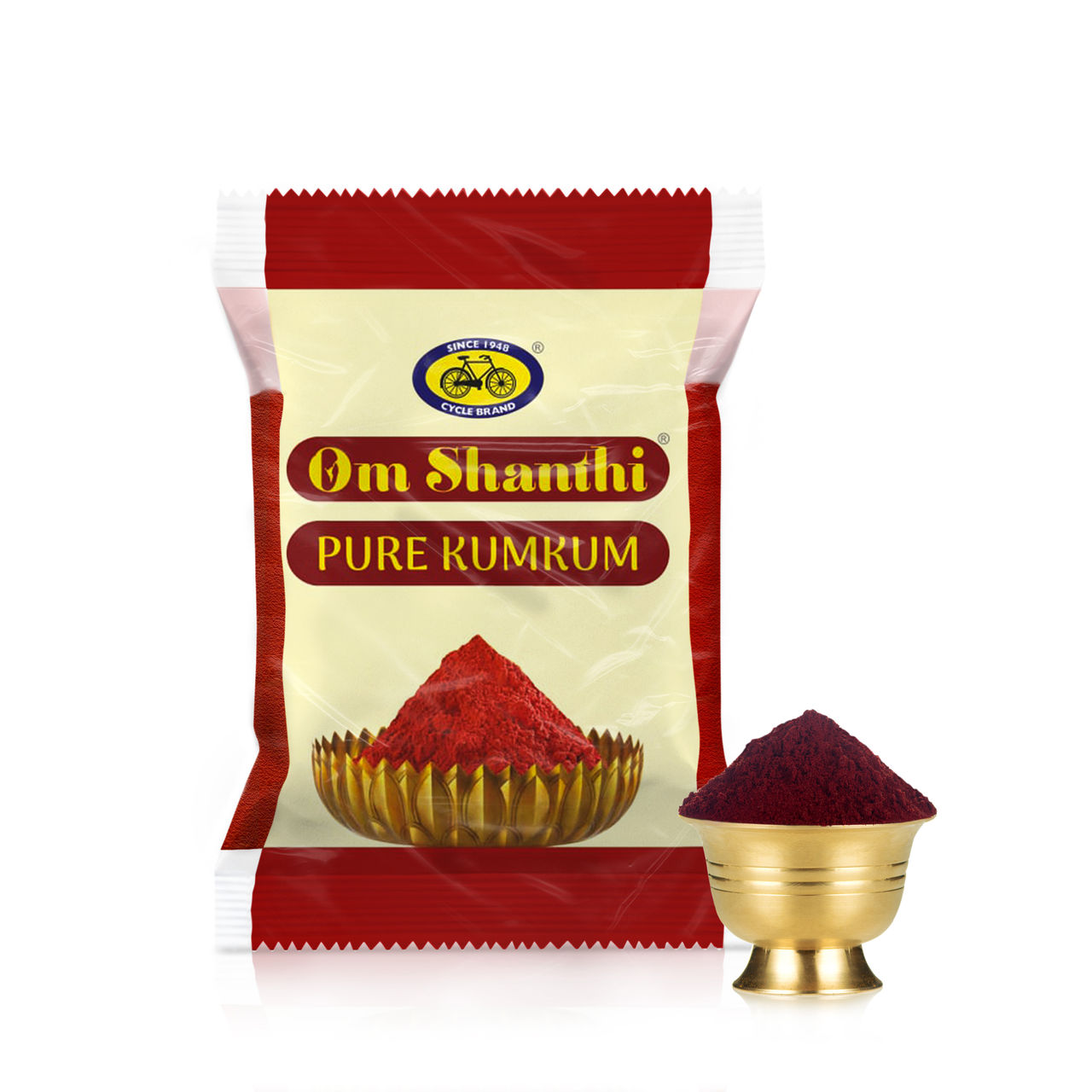 Cycle Om Shanthi Kumkum | Roli - Pouch