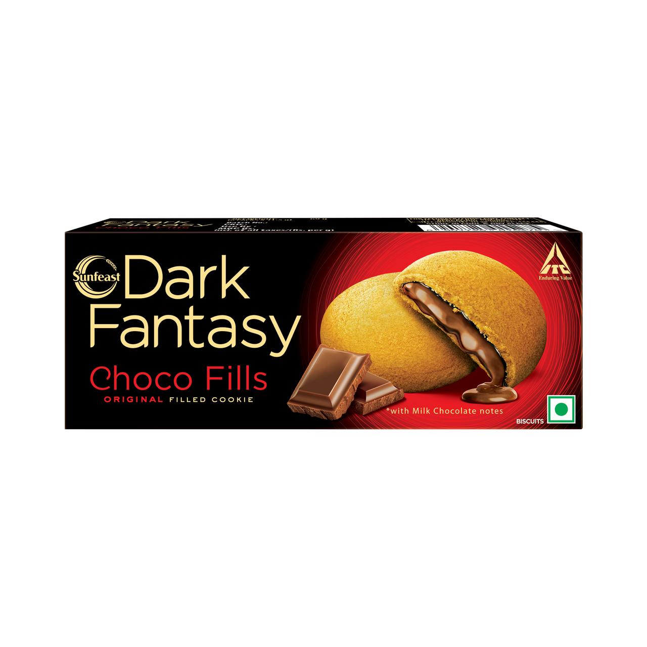 Sunfeast Dark Fantasy Choco Fills | Original Filled Cookies with Choco Crème | Perfect Snack 69 g Combo