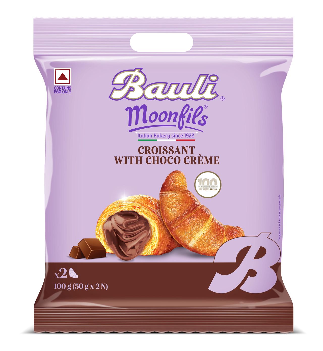 Bauli Moonfils Croissant Chocolate Twin Pack Egg
