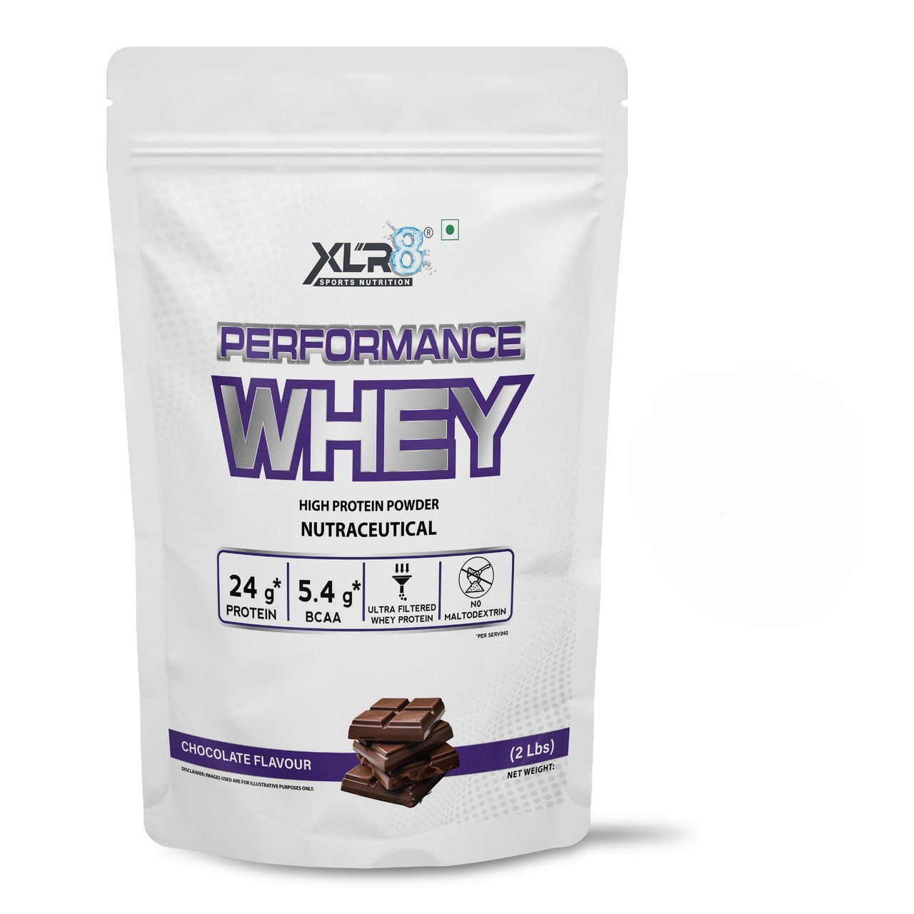 XLR8 Performance Whey Protein Powder With 24 G Protein, 5.4g BCAA (2Pounds Chocolate)