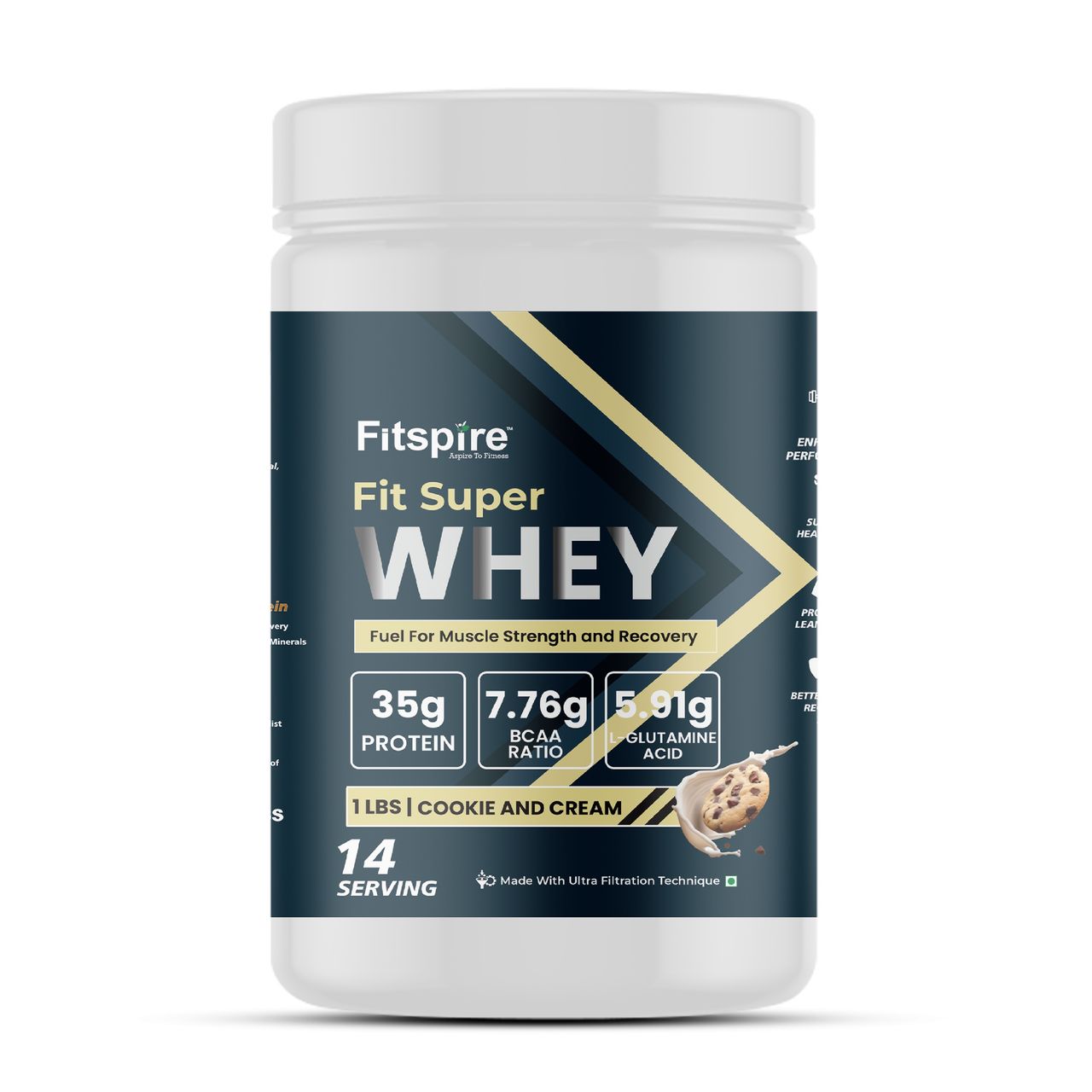 Fitspire Fit Super Whey Protein - Cooike & Cream (1 Lbs)
